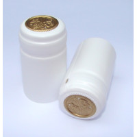 Termokapsle 28,5-30,8x55 mm bílá 101, zlatý top