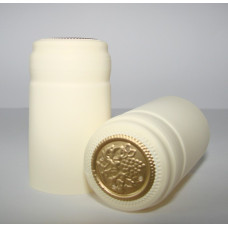 Termokapsle 28,5-30,8x55 mm krémová 1008, zlatý top - DOPRODEJ