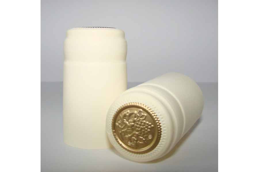 Termokapsle 28,5-30,8x55 mm krémová 1008, zlatý top - DOPRODEJ obrázek