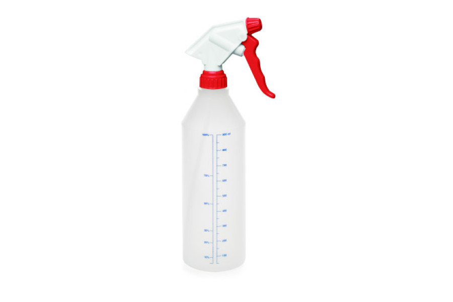Postřikovač se stupnicí 900 ml červený 3 prsty obrázek