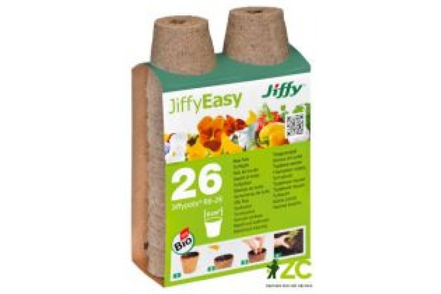 Rašelinový květináč Jiffypot® R6-26, 6 cm - balení 26 ks obrázek