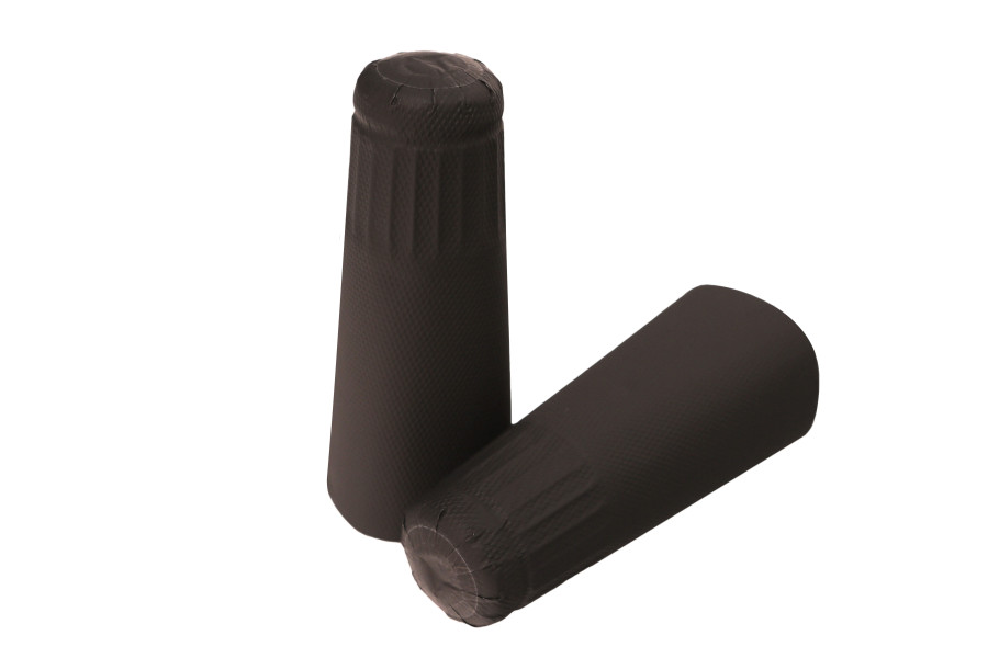 Sektová kapsle černá mat 34x120 mm (zrnitý efekt) obrázek